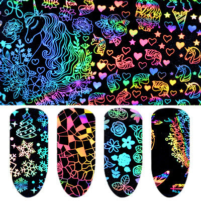 Nail Laser Star Sticker Thermal Transfer Nail Decals Symphony Star Paper