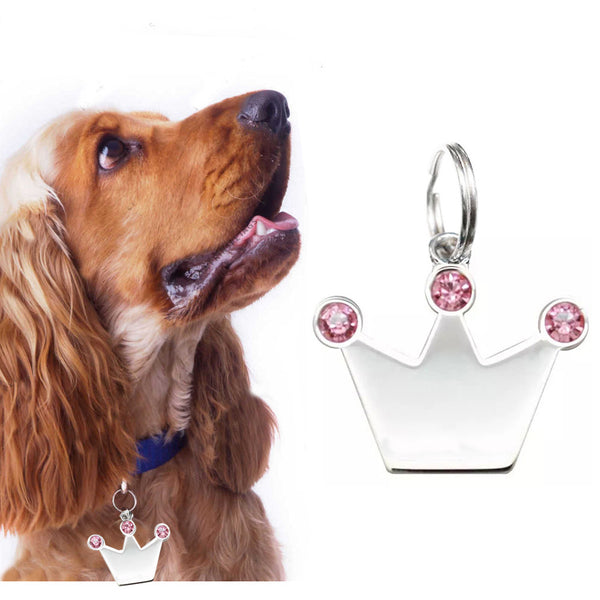 Crown Rhinestone Listed Pet Collar Ornament