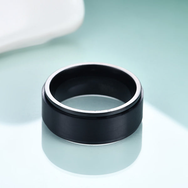 European And American Popular Ins Can Turn Smooth Men's Simple Ring Custom