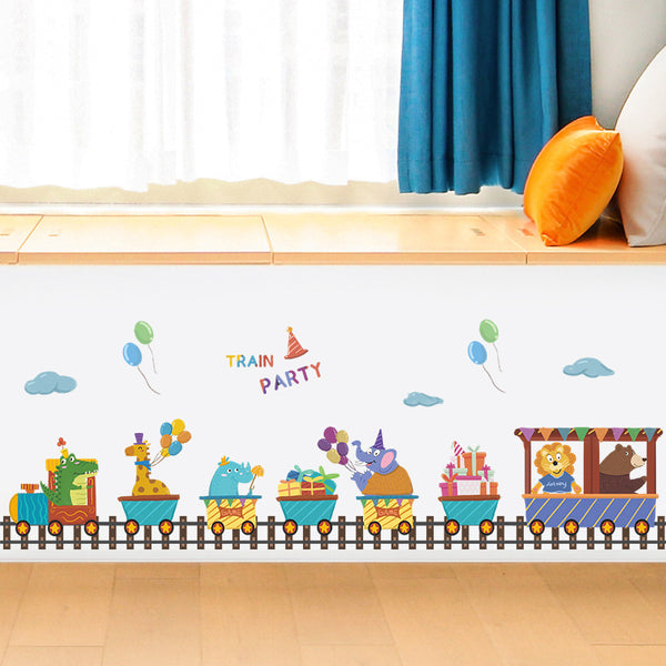 Train Party Regimented Rows Children's Decorative Background Wall Stickers