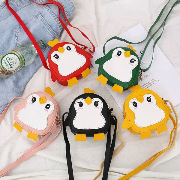 Cartoon penguin children shoulder bag