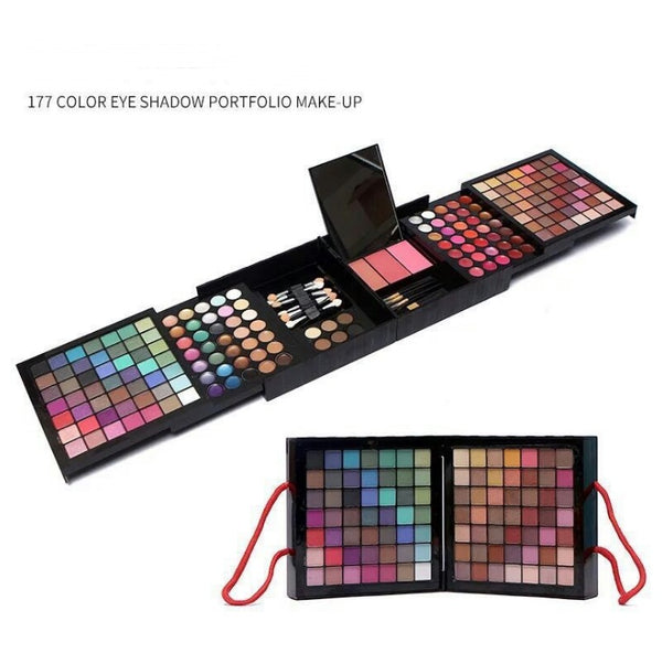 A Foreign Trade On Behalf Of Explosion Deluxe 177 Color Eye Shadow  Bronzing Plate Combination Makeup Set White Optional