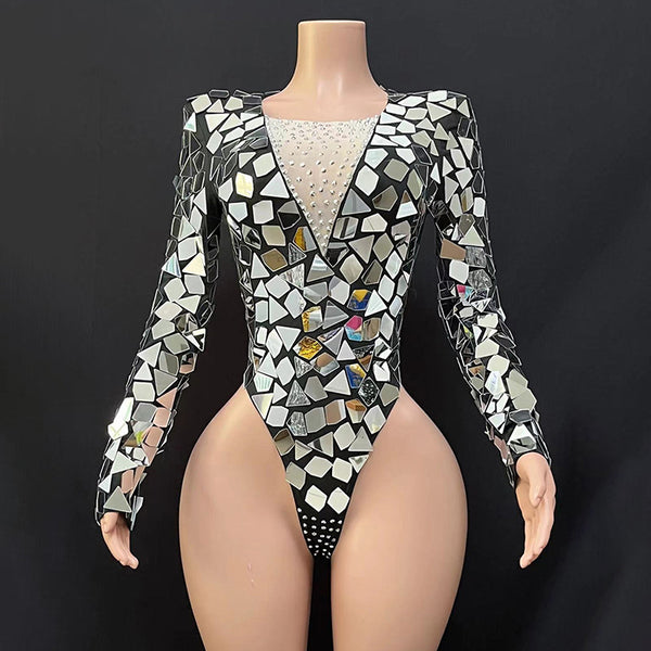 Close-fitting And Slim-fitting Mirror Performance Costumes