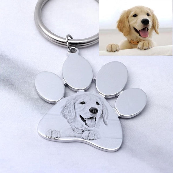 Custom Keychain Picture Keyring Dog Photo Keychain Pet Memo