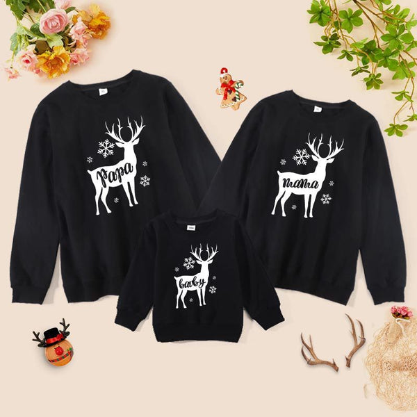 Long Sleeve Casual Parent-child Wear A Family Of Three Celebration Christmas Theme Party Sweater