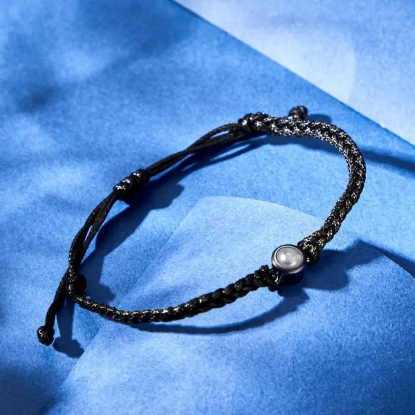 Alloy Photo Projection Bracelet Circular Color Braided Projection Photo