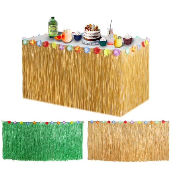 Party New Straw Color 60CM Long Table Skirt Ornament Portiere Curtains Decoration Outdoor Hanging