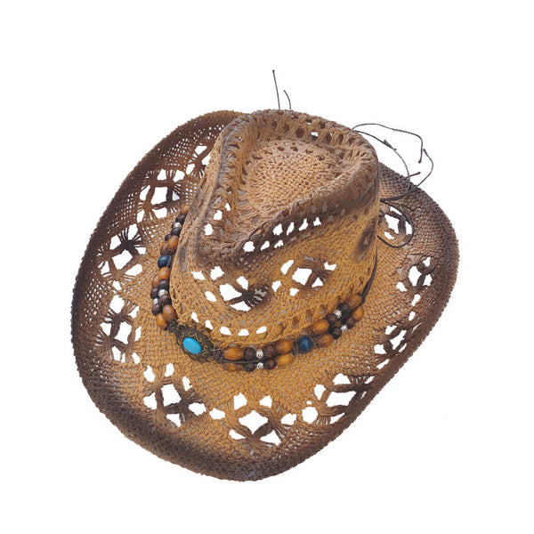 Outdoor Beach Hat Cowboy Straw Hat Top Hat Sunscreen Sun Hat