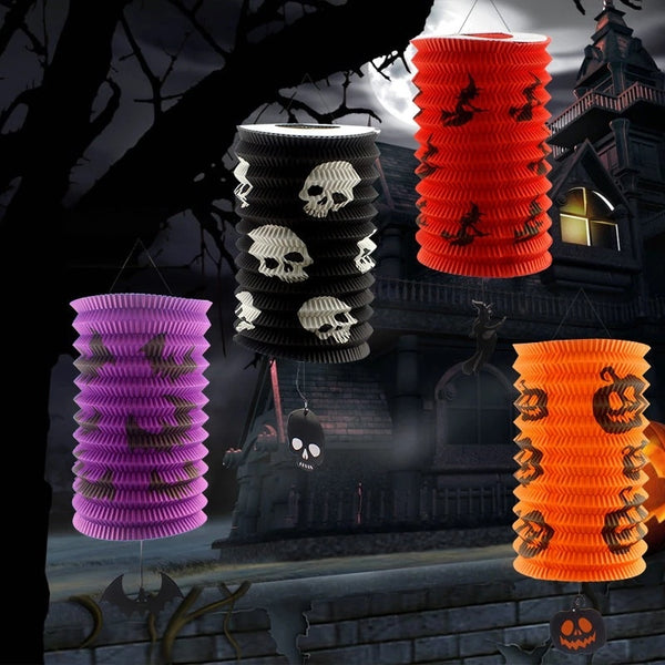 Halloween Organ Lantern Pumpkin Paper Lantern Festival Supplies Party Decoration Decor Gift Craft DIY Lampion Lantern