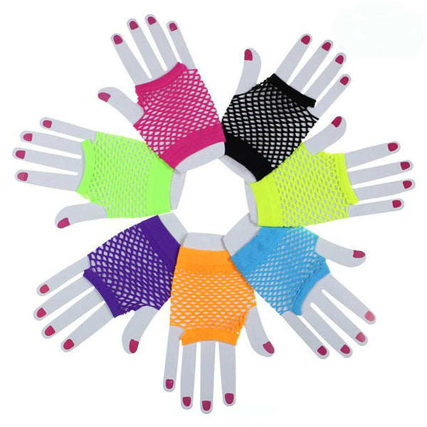 Party Half Finger Fingerless Net Leisure Gloves