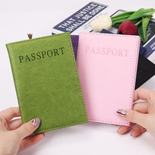 Passport Cover Pu Leather Document Folder