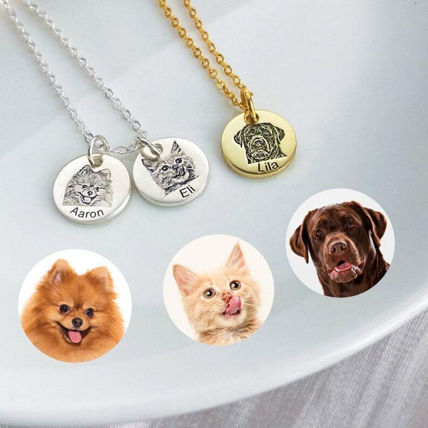 Single-side Customization Stainless Steel Pet Photo Graffiti Pendant Keychain Bracelet