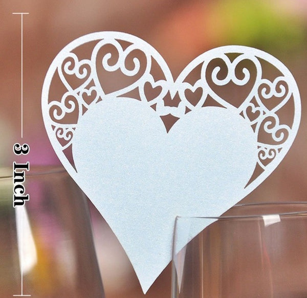 20/50pcs Wedding Table Decor Place Cards Laser Cut