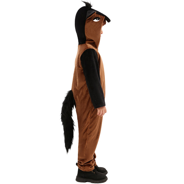 Children's Animal Jumpsuit Brown Horse Role Cos Costume Stage Performing Costumes