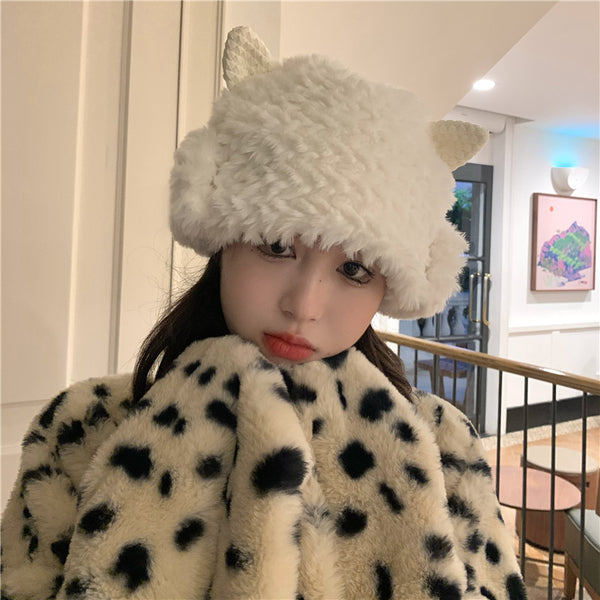 Warmth Plush Cold Proof Hat 3D Cat Ears