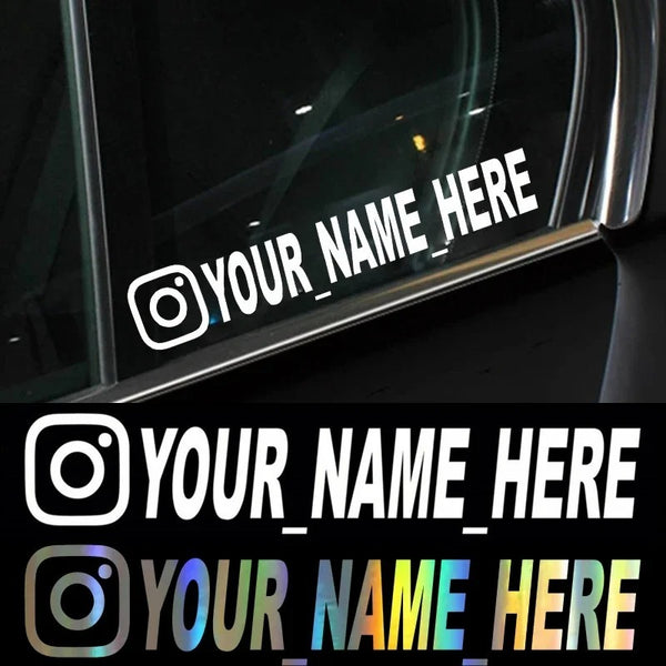 Car Stickers Instagram YOUR NAME HERE