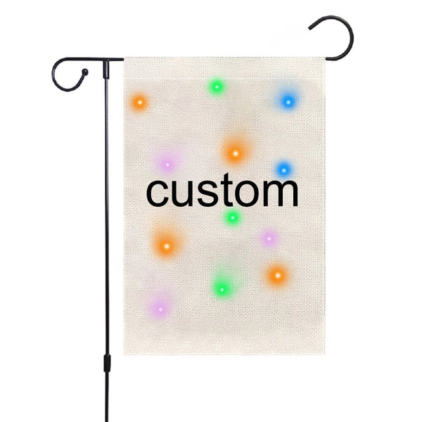 Outdoor Decoration Christmas With Lights Garden Flag