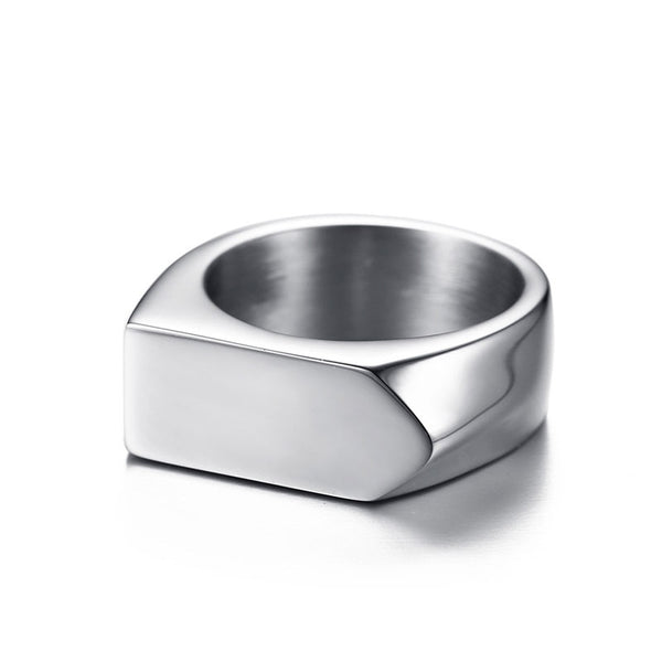 Stainless Steel Men's Ring Can Be Engraved