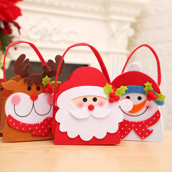 Christmas Santa Claus Candy Bag Elk Snowman Candy Bag Gift For Kids New Year Festival Party Decoration Christmas Supplie