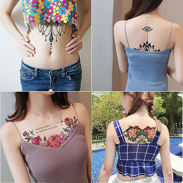 Supply new color tattoo stickers waterproof personality fashion chest stickers sternal stickers tattoo stickers tattoo