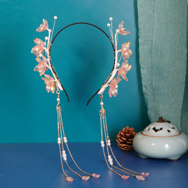 Hanfu Hair Hoop Fairy Versatile Glass Headwear Going Out Net Red Retro  Accessories