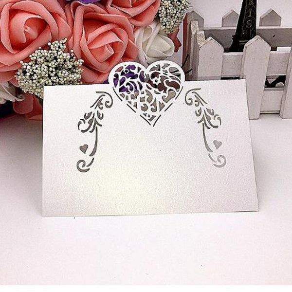 Creative Love Table Card Laser Hollow Sign-in Desk Card