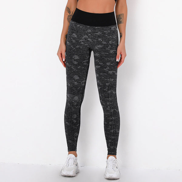 Seamless Quick-drying Striped Yoga Fitness Pants