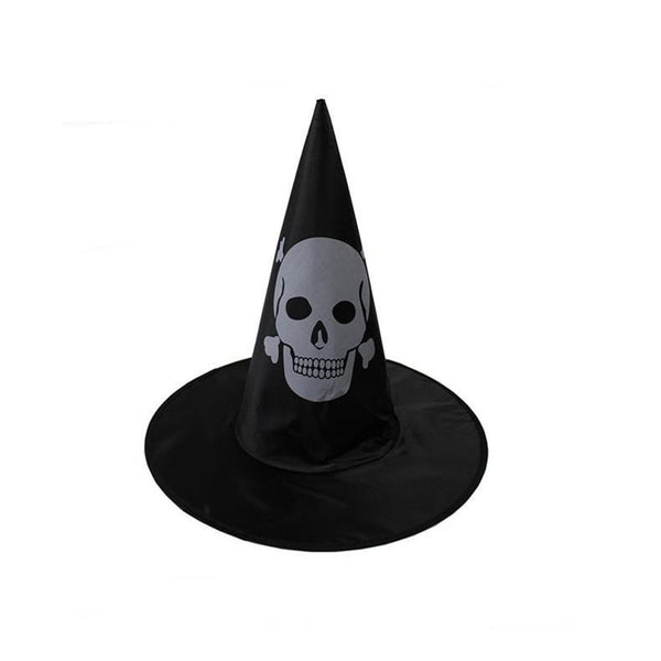 Halloween Ball Performance Prop Party Curved Pointed Skull Hat