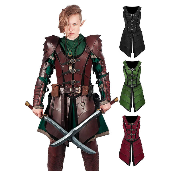 Retro Medieval Renaissance COSPLAY Leather Armor Elf Warrior Costumes