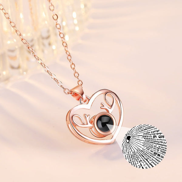 100 Languages I Love You The Memory Of Love Projects A Deer Has Your Heart-shaped Necklace