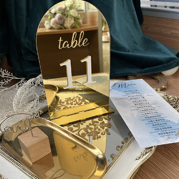 New Transparent Acrylic Base Table Card