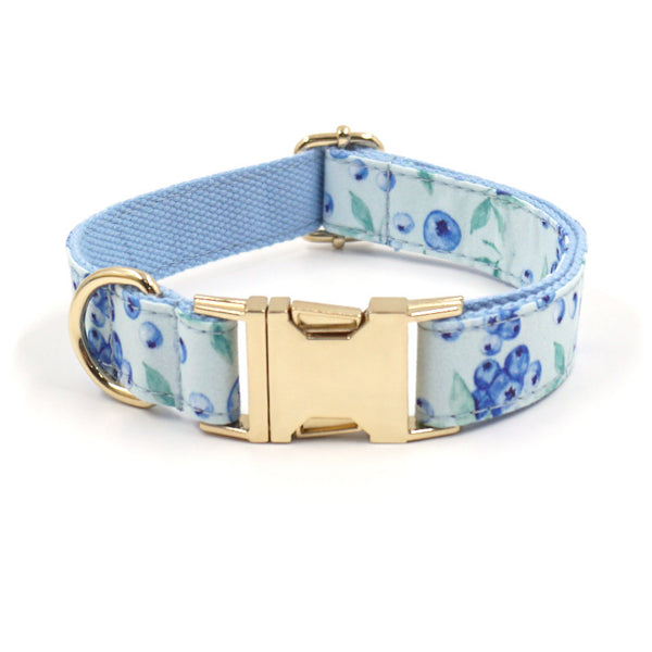 Cute Blueberry Print Pet Lettering Collar