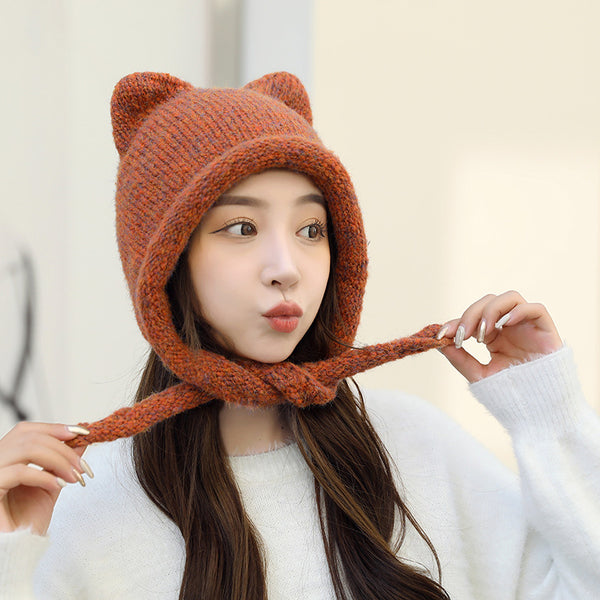 Women's Fashion Warm Cat Ears Woolen Hat