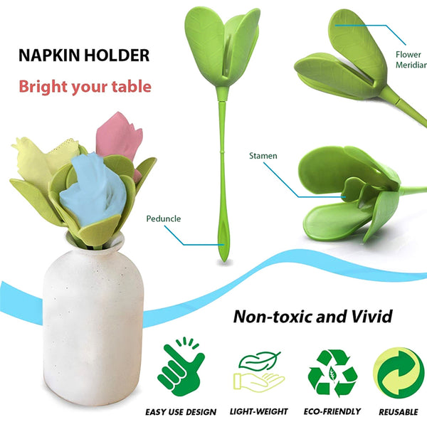 Napkin Holders Tissue Flower Tool Napkin Rose Flower Curl Table Household Origami Flower Set