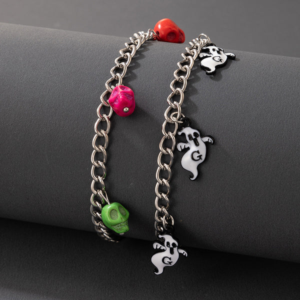 Fashion Accessories Halloween Scary Skull White Ghost