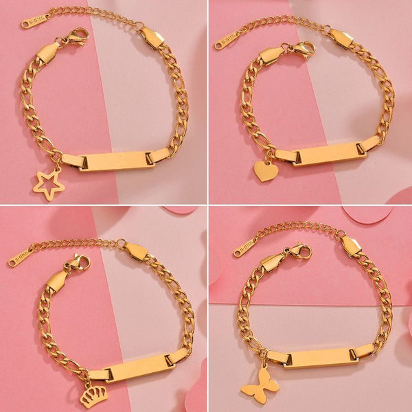 Trendy Ins Stainless Steel Curved Bracelet Creative Women