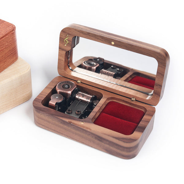 Simple Wooden Ring Jewelry Music Box