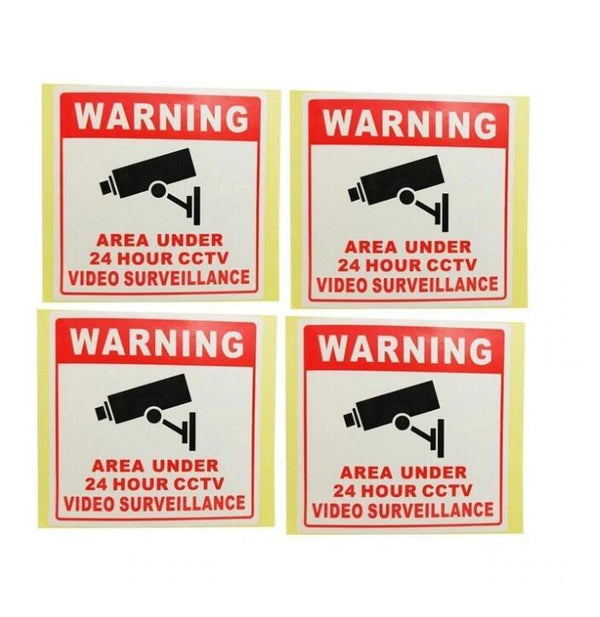 Surveillance Instruction Sticker Camera Warning Sign