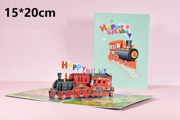 3D Three-dimensional Cross-border Amazon Blessing Children's Card