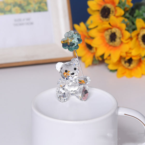 Living Room Bear Balloon Crystal Craft Ornament