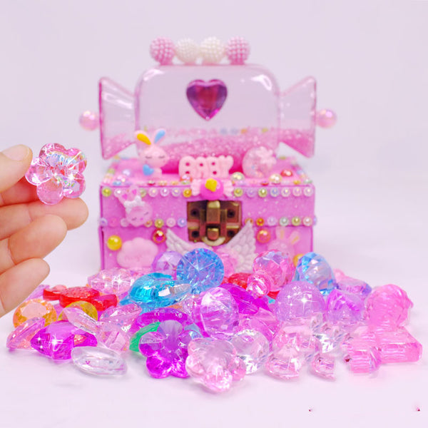 Puzzle Child Little Girl Diamond Gem Treasure Box Treasure Box