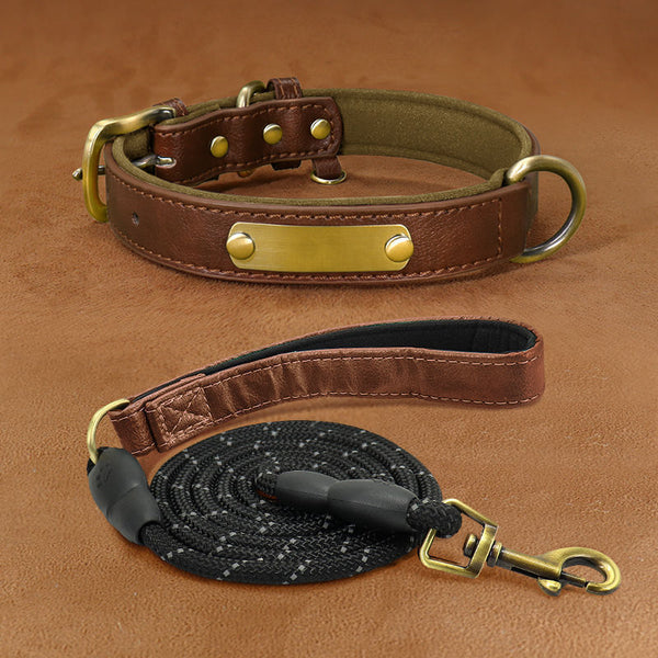 Dog Collar Engraved With Lettering To Prevent Loss Of Neck Collar