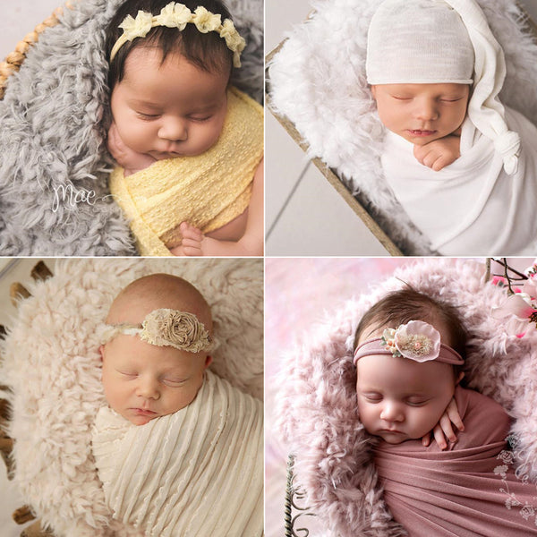 Newborn Backdrop Faux Fur Flokati Rug Blanket Shoot