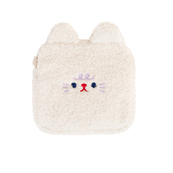 Large-capacity Sanitary Napkin Bag Plush Embroidery Menstrual Bag