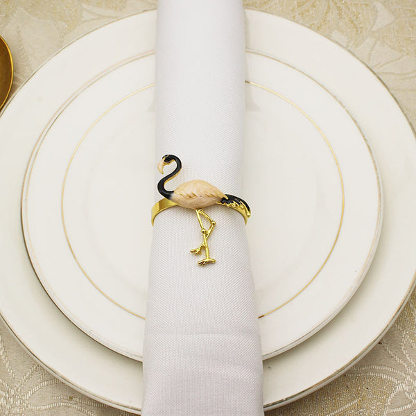 Creative Hotel Tableware Flamingo Napkin Buckle