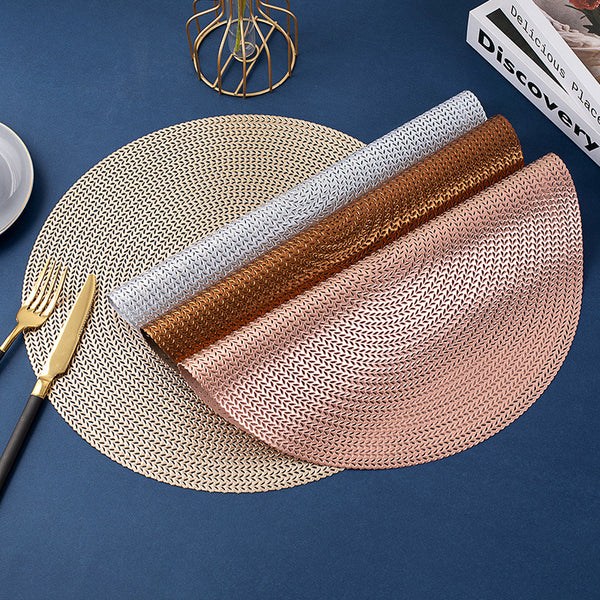 Round Hollowed Out Pvc Placemat Nordic Wind Coaster Insulation