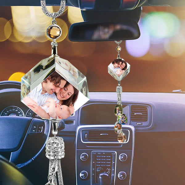 Car Pendant Photo Creative Rearview Mirror Crystal