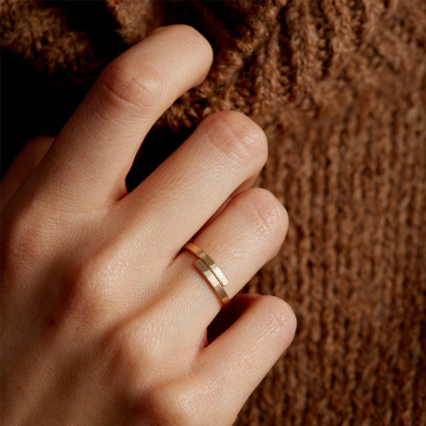 Simple Stainless Steel Geometric Glossy Ring