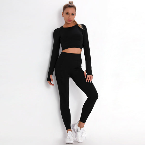 Fashion Tight-fitting Dot Jacquard Sports Suit