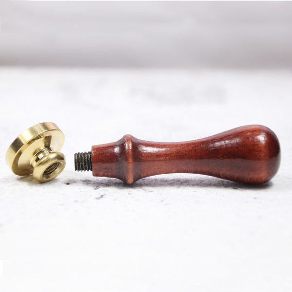 Vintage Lacquer Wax Seal Seal Brass Seal Head Beech Wood Handle